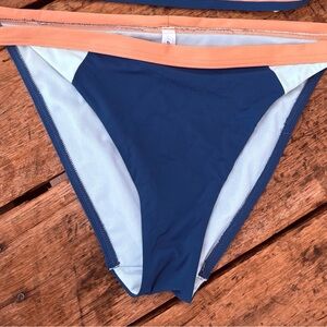 La Vie En Rose Blue and Pinky Peach Bikini Bottom